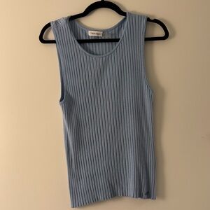 CALVIN KLEIN KNIT SLEEVELESS TOP | LARGE